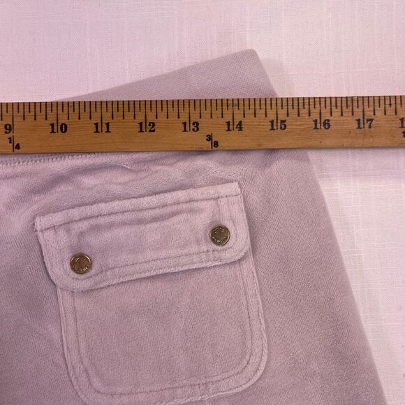 Juicy Couture Cream Gray Drawstring Jogger Velour Track Pants Size Small - Picture 8 of 10
